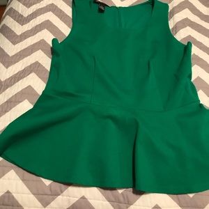 Green INC peplum tank